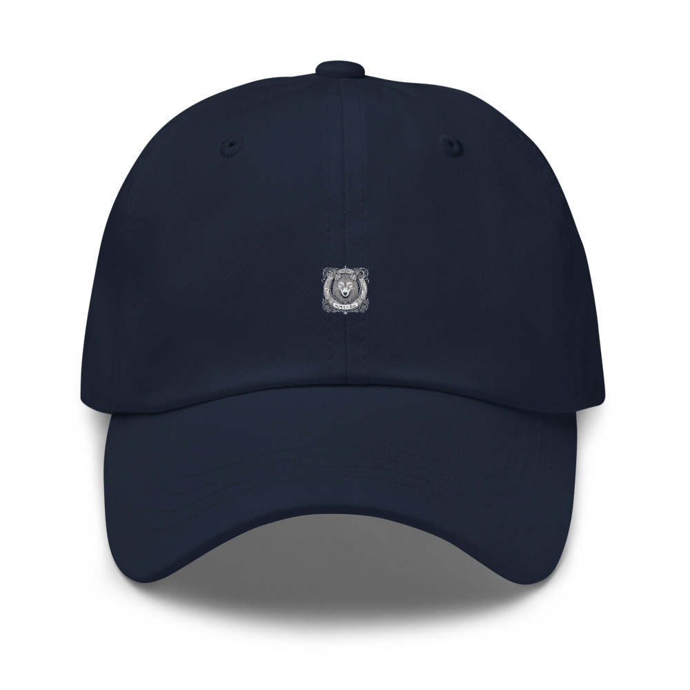 Navy Hat with print art