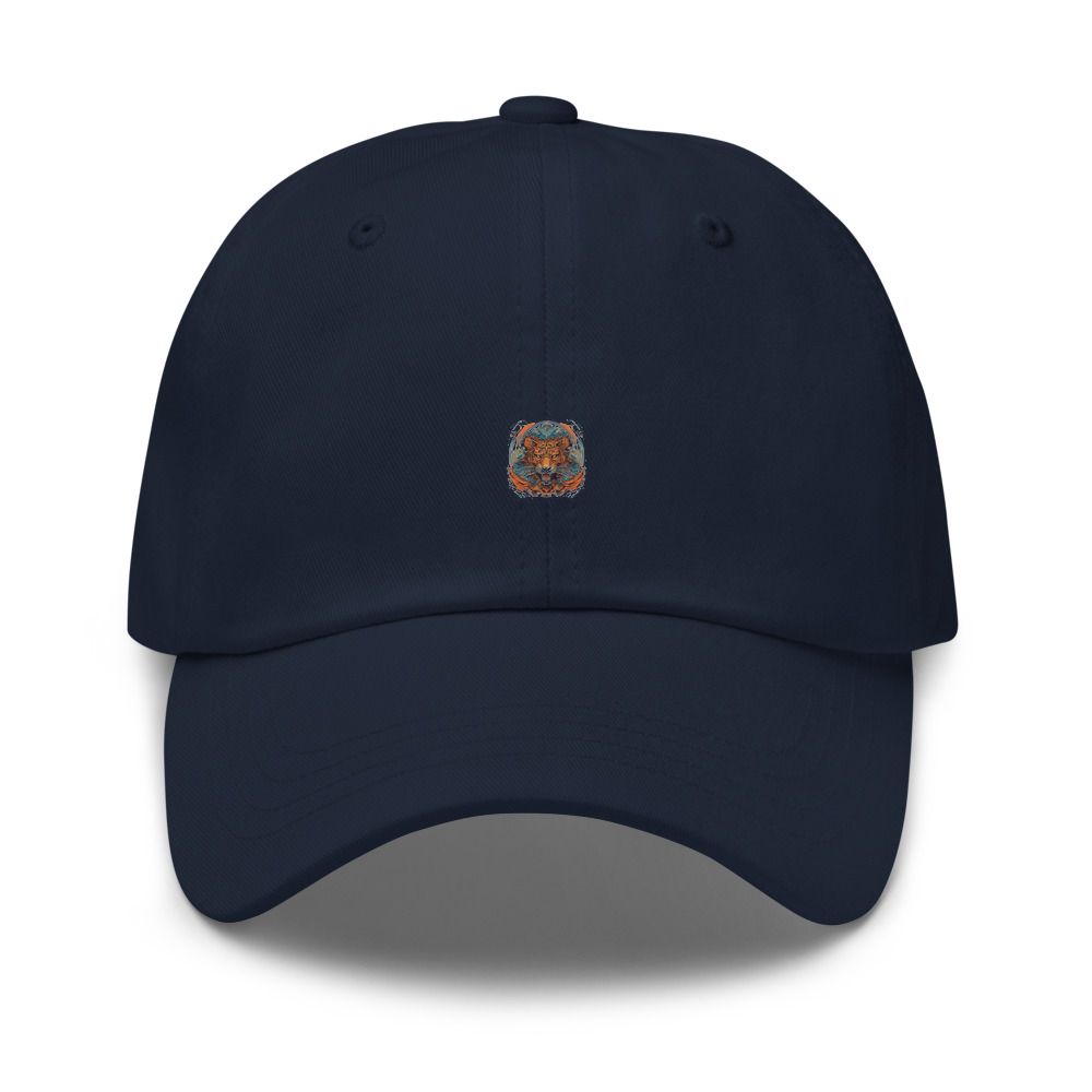 Navy Hat with print art