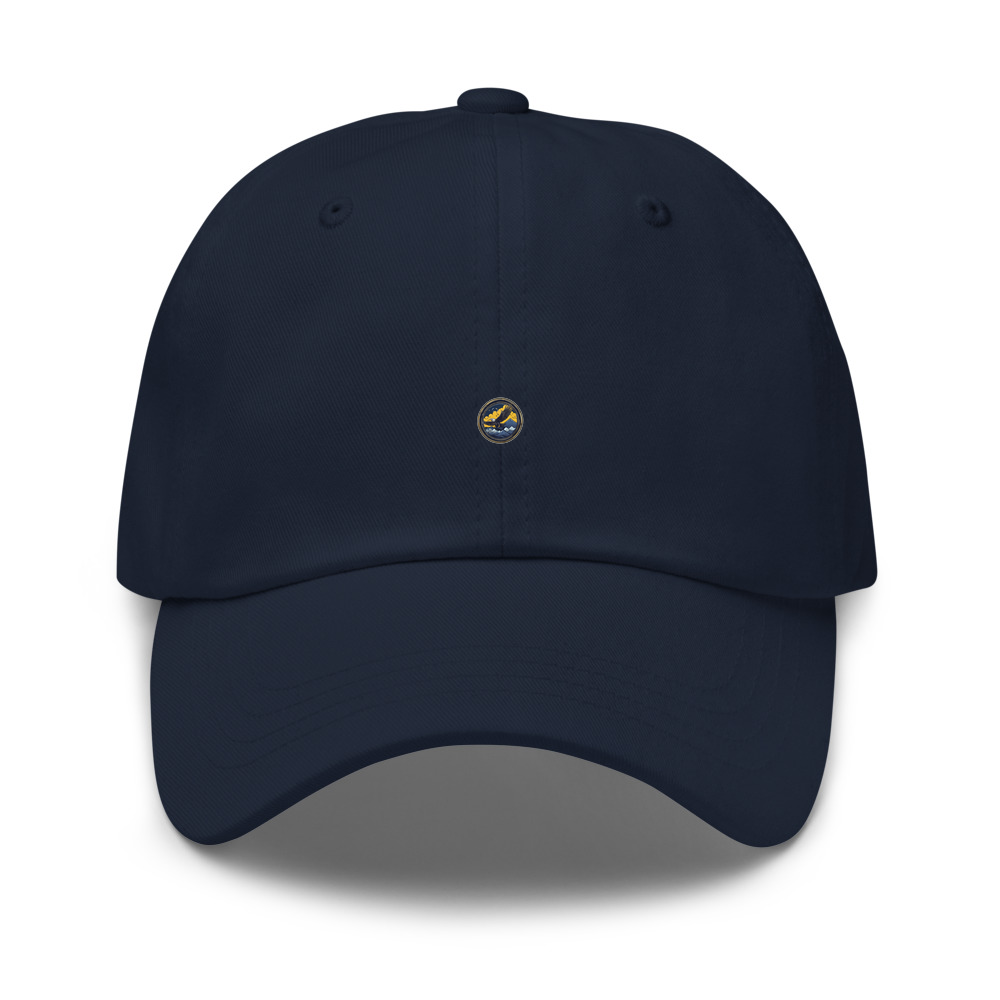 Navy Hat with print art