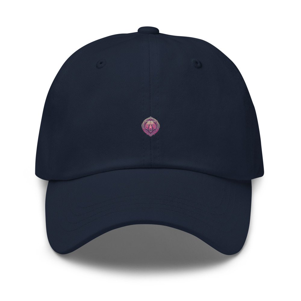 Navy Hat with print art