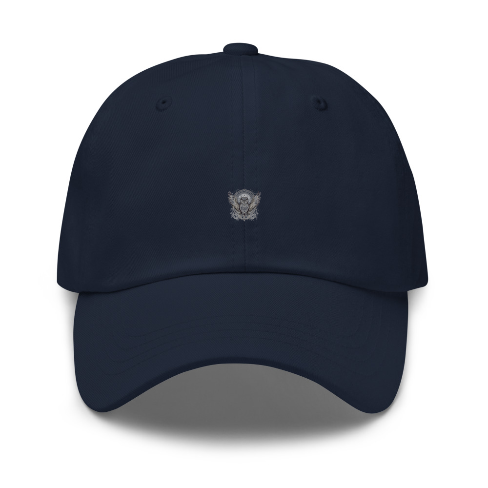 Navy Hat with print art