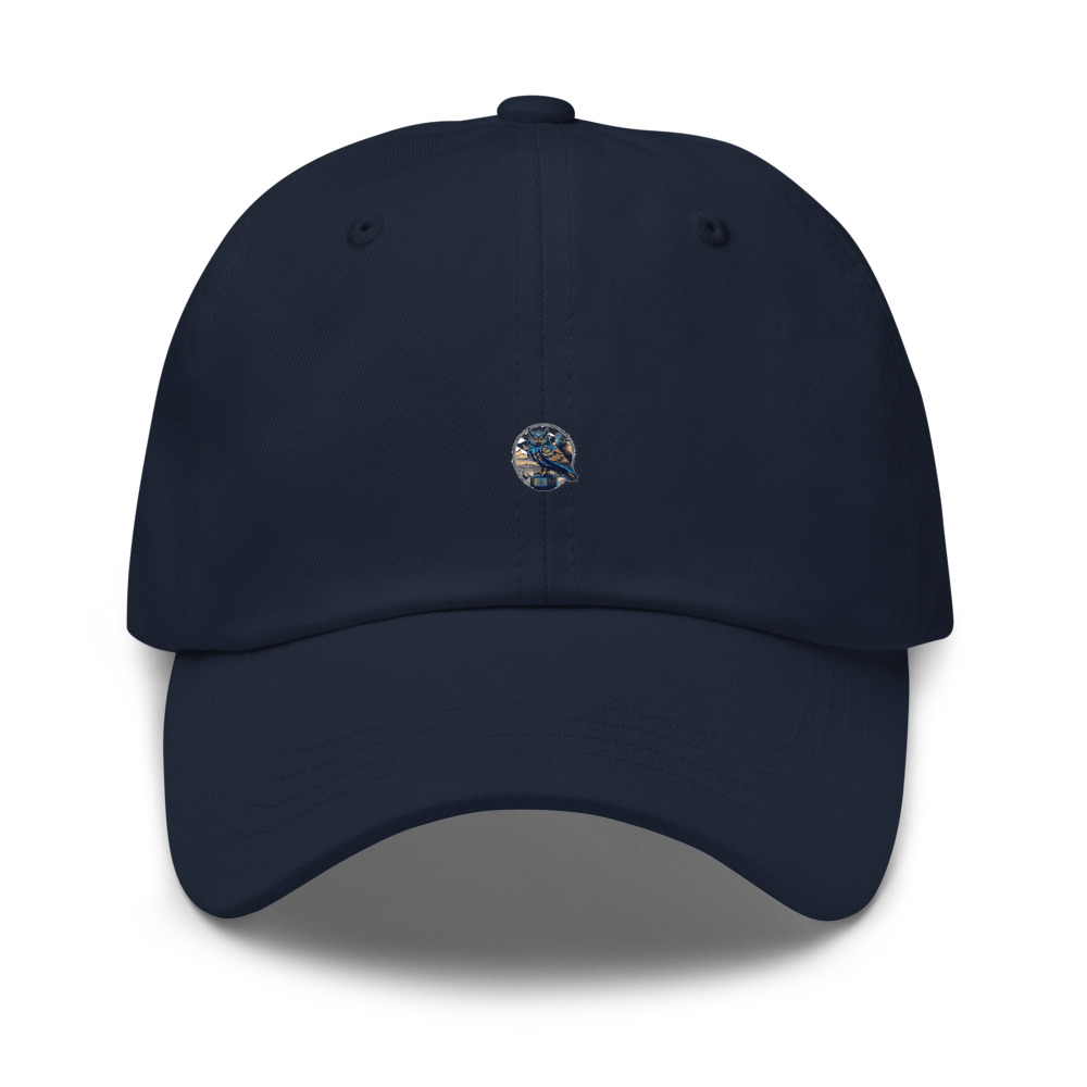 Navy Hat with print art