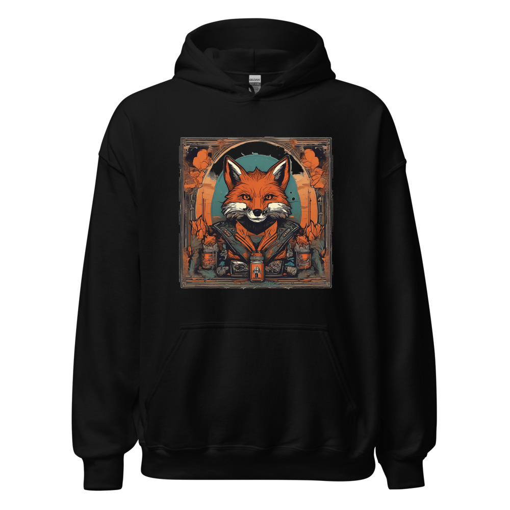 Black Hoodie with print art