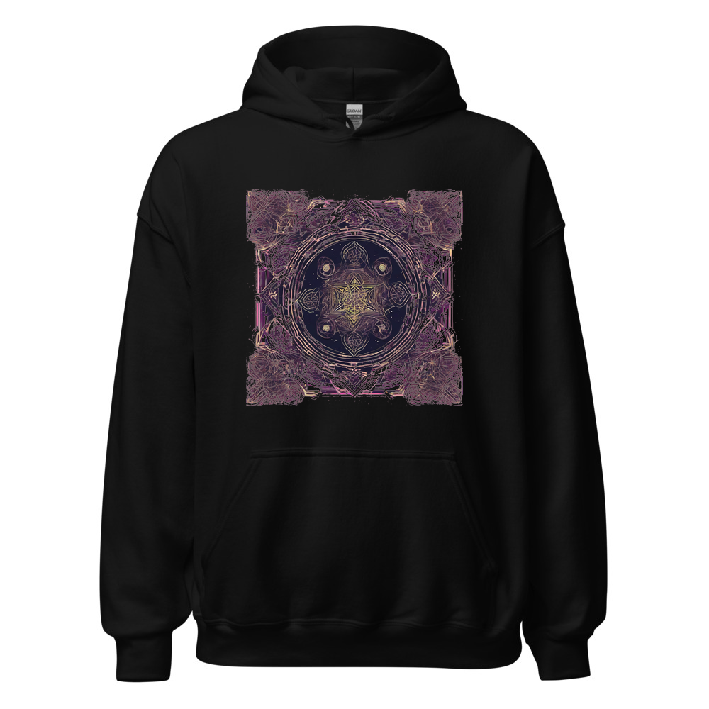 Black Hoodie with print art