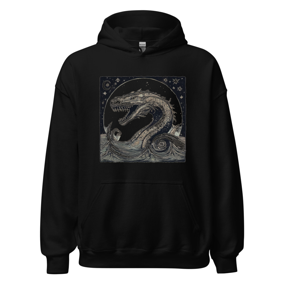 Black Hoodie with print art