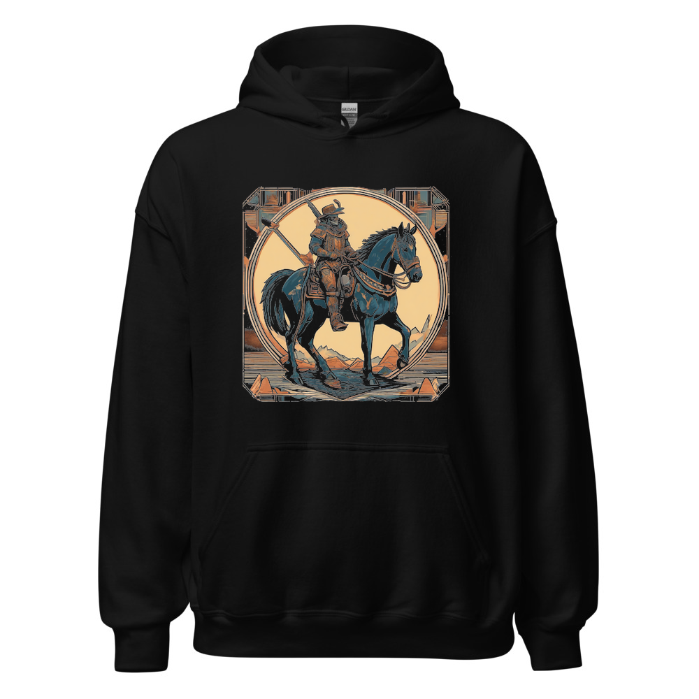 Black Hoodie with print art