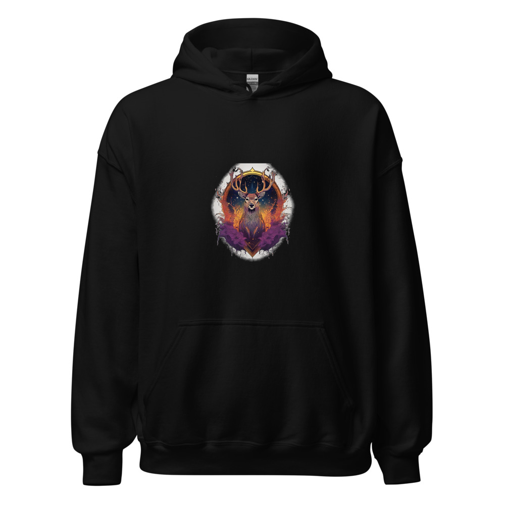 Black Hoodie with print art