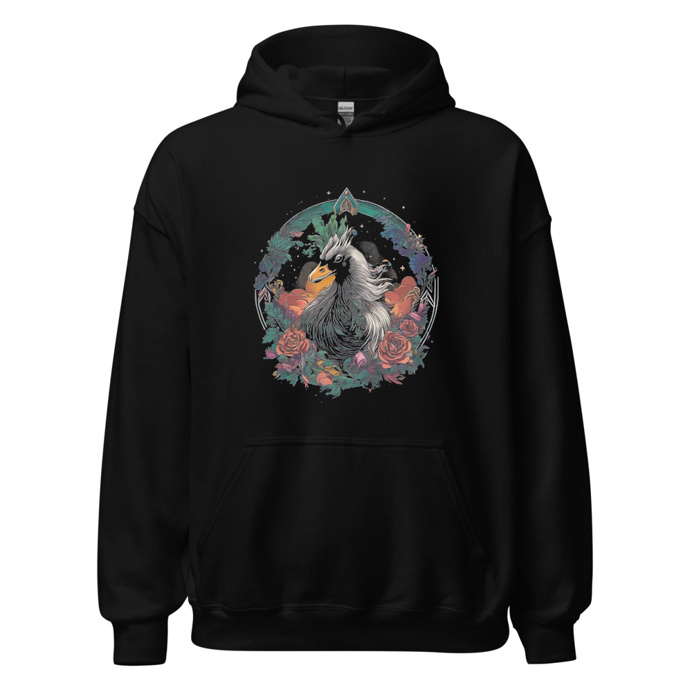 Black Hoodie with print art