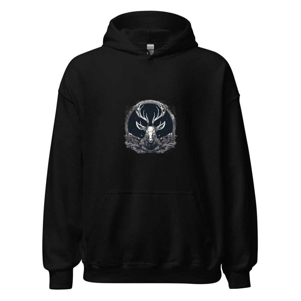 Black Hoodie with print art