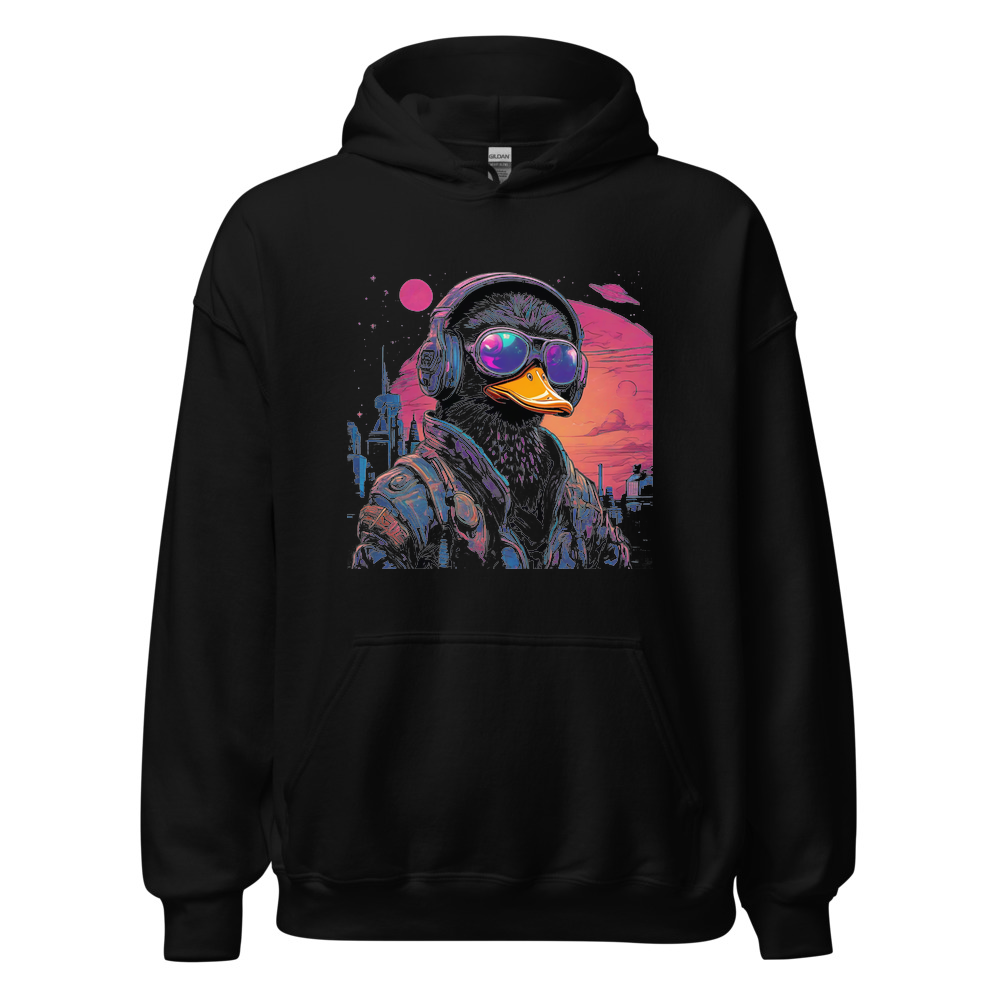 Black Hoodie with print art