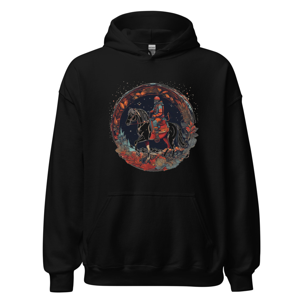 Black Hoodie with print art