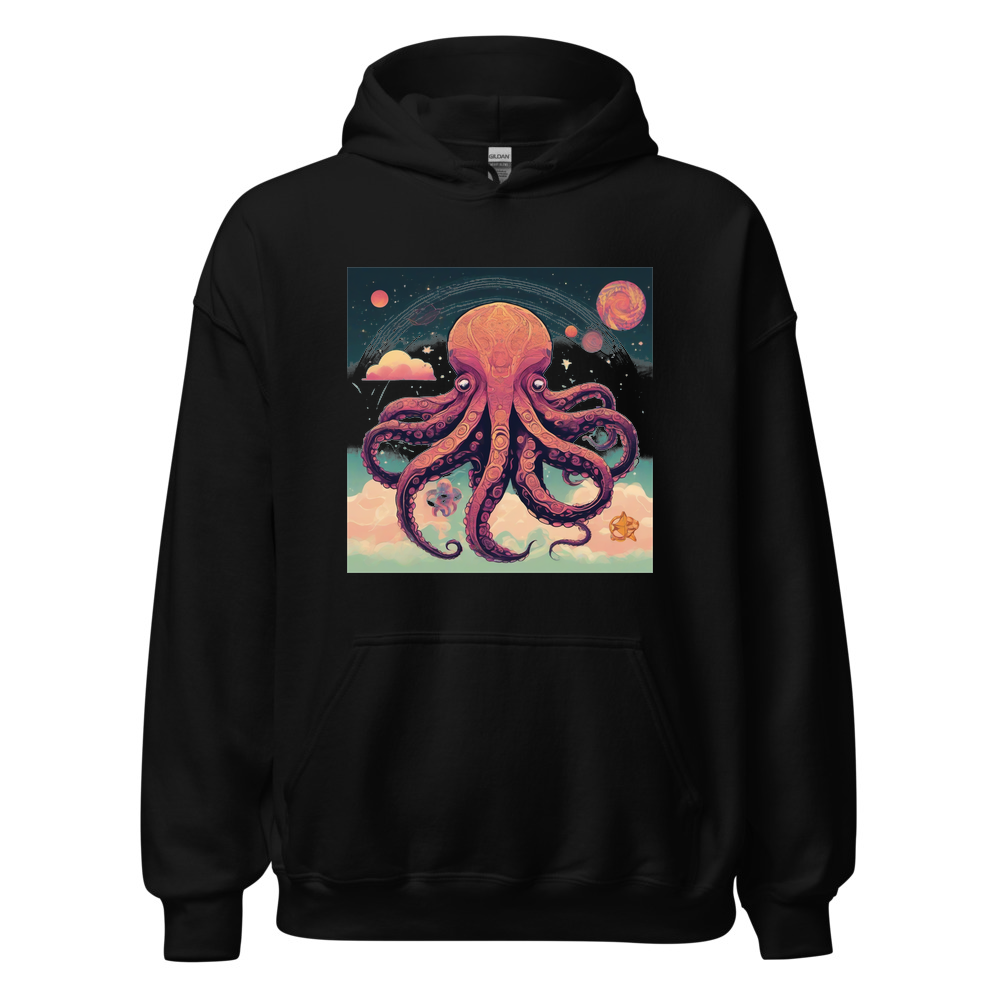 Black Hoodie with print art