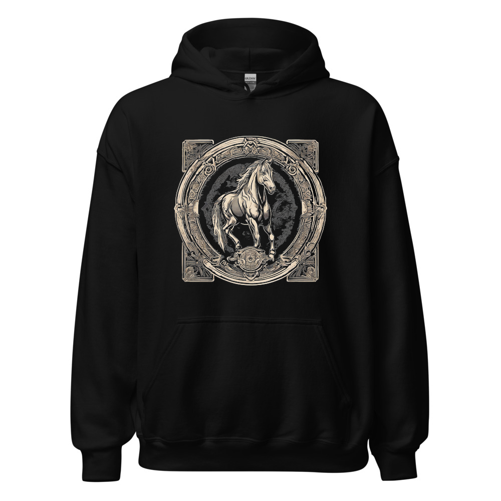 Black Hoodie with print art