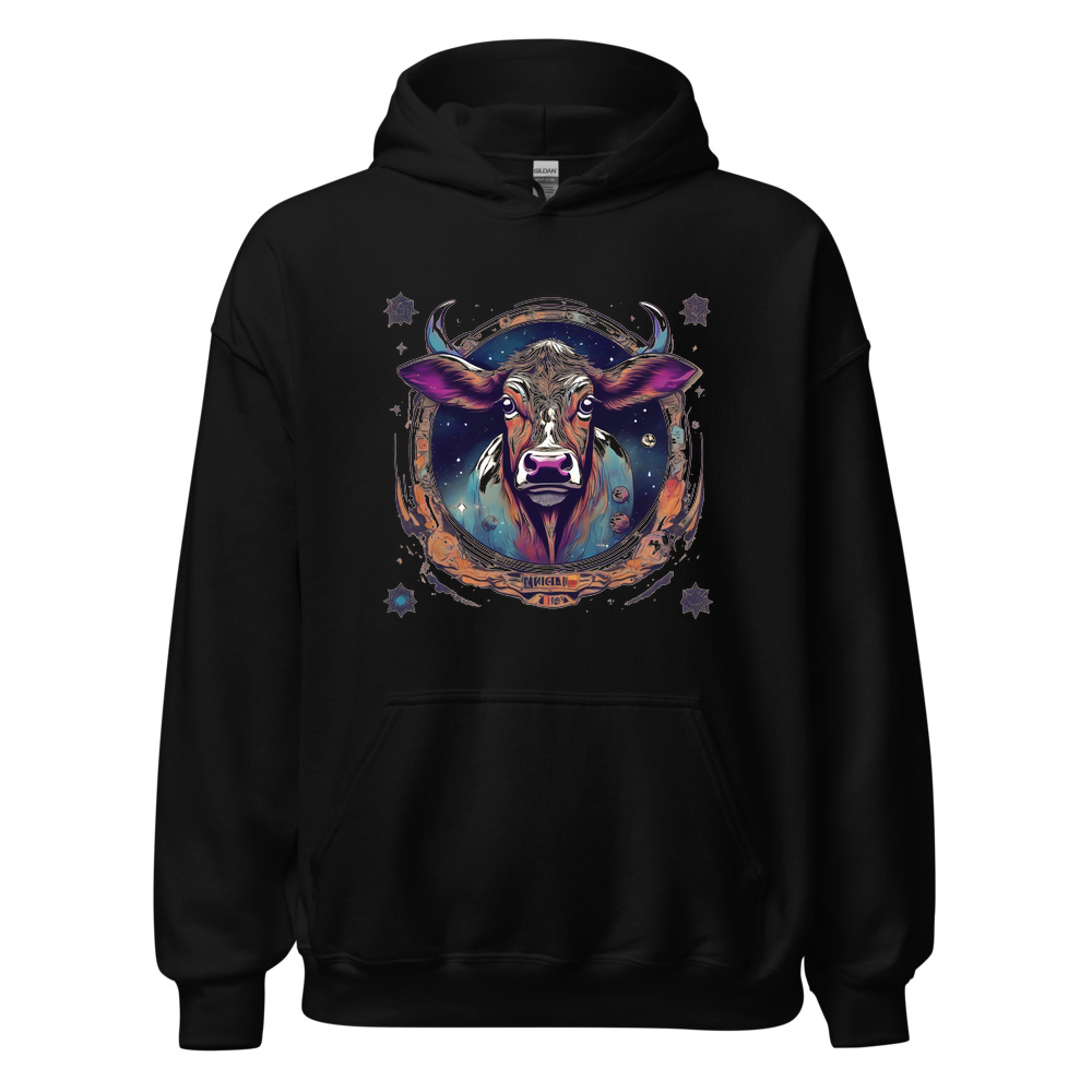 Black Hoodie with print art