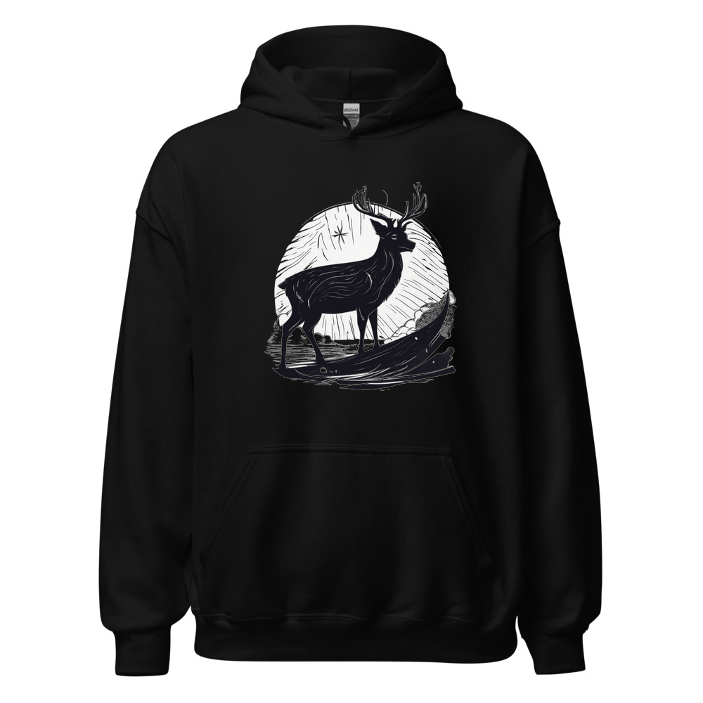 Black Hoodie with print art