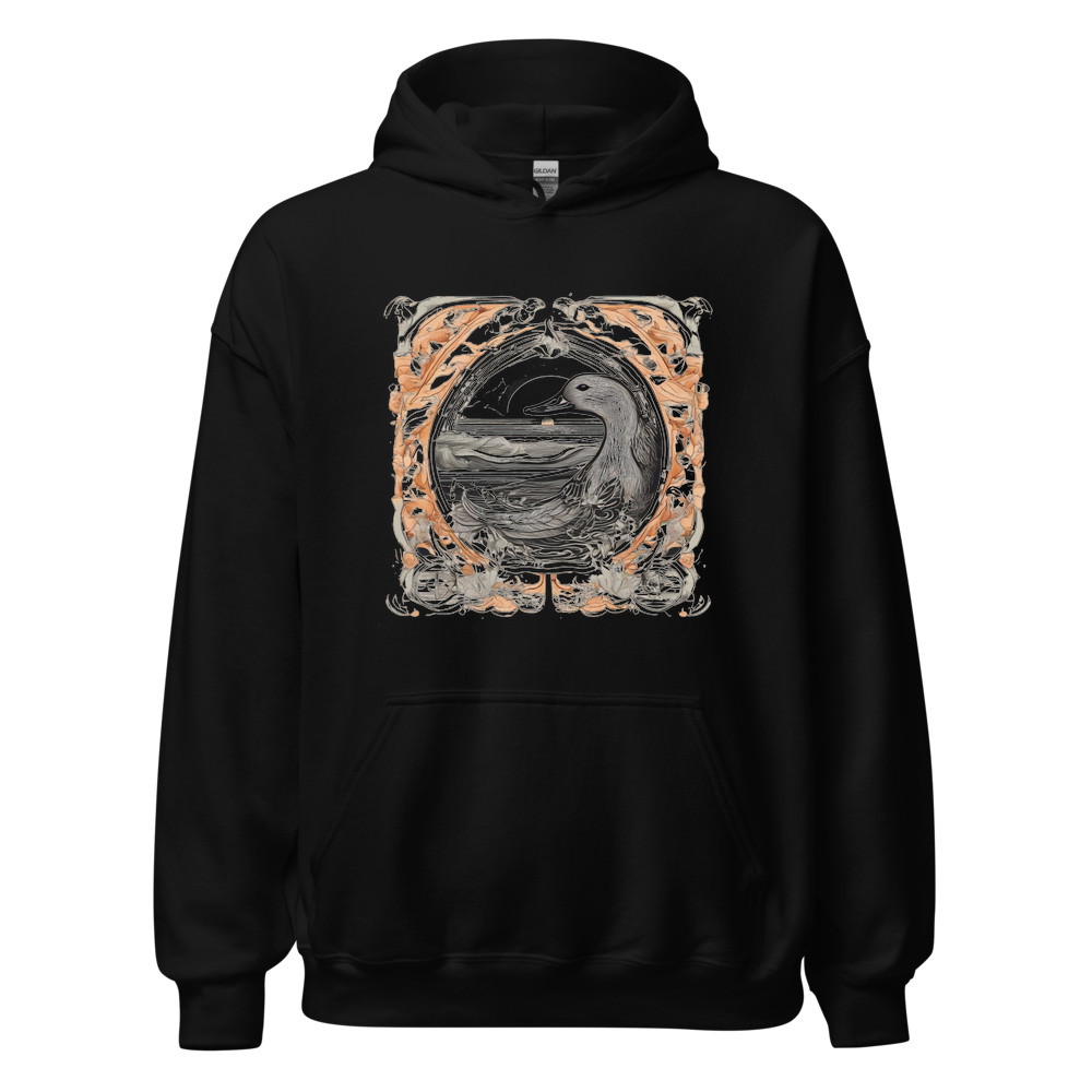 Black Hoodie with print art