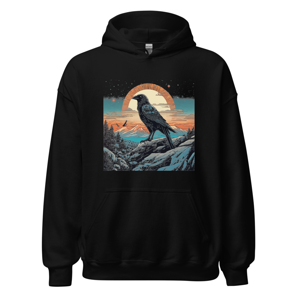 Black Hoodie with print art