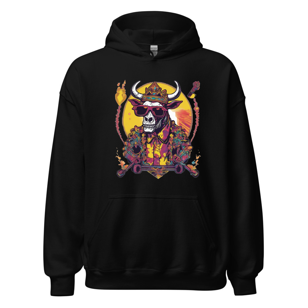 Black Hoodie with print art