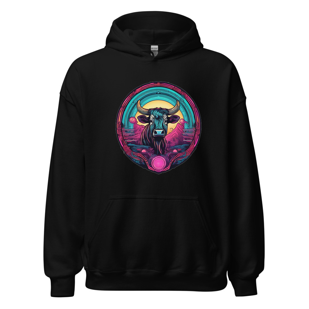 Black Hoodie with print art