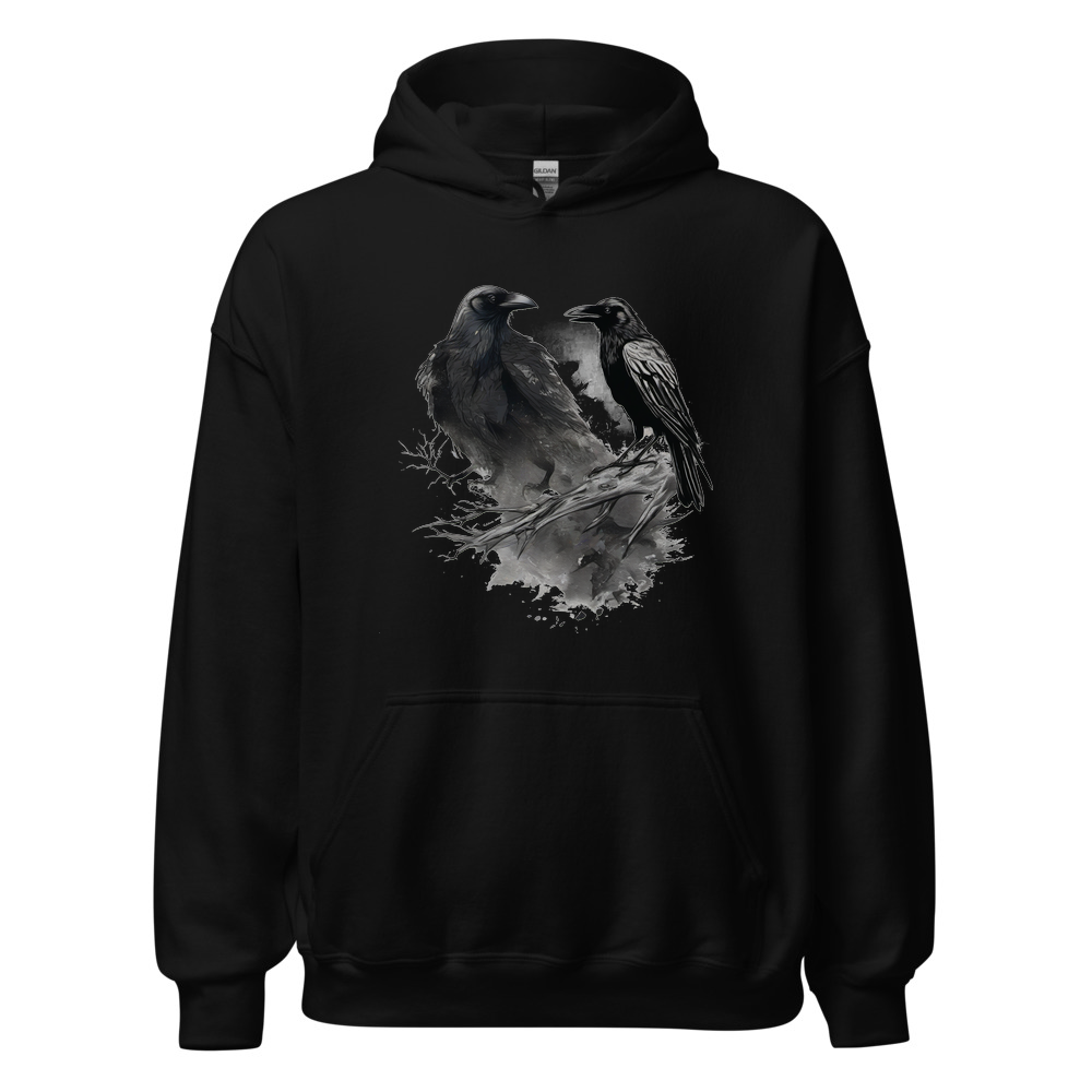 Black Hoodie with print art