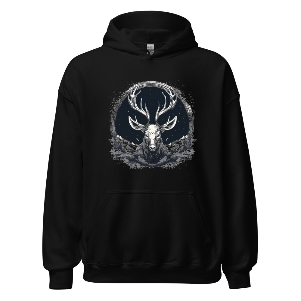 Black Hoodie with print art