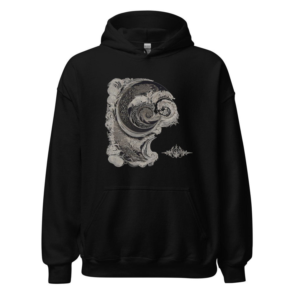 Black Hoodie with print art