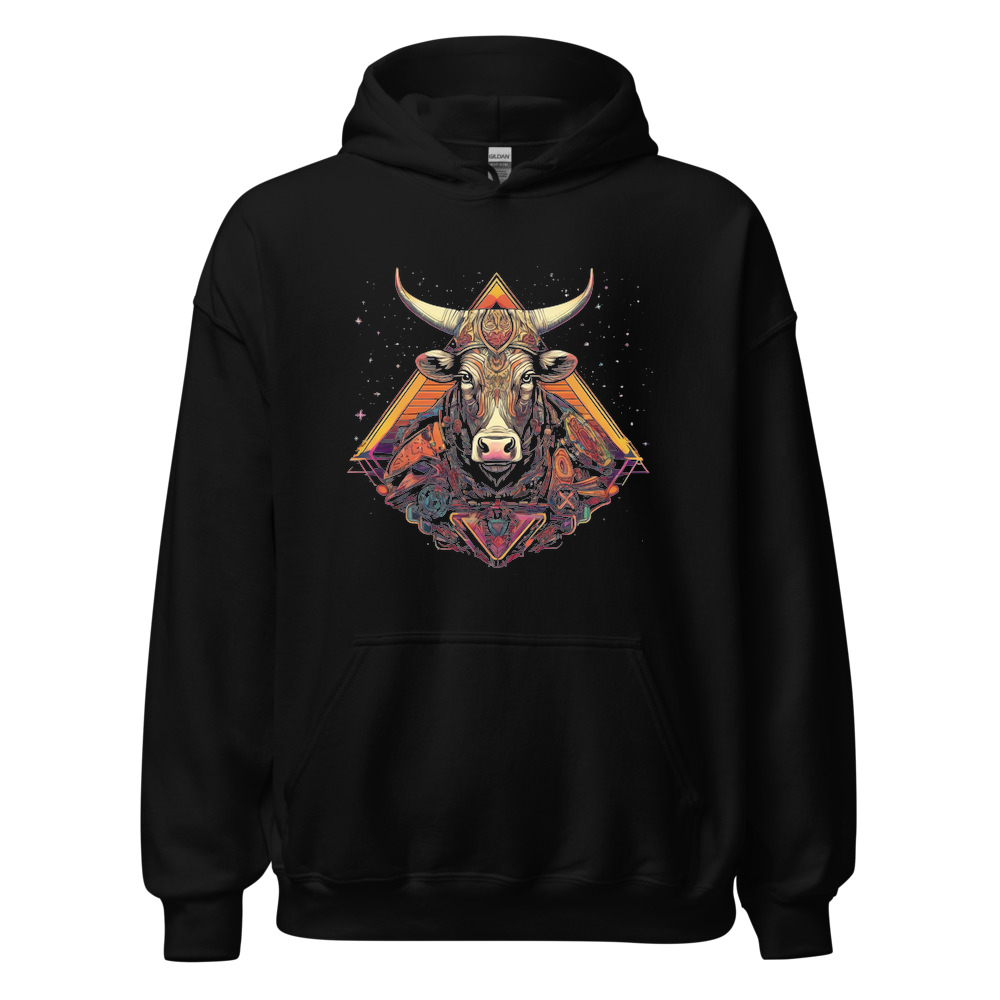 Black Hoodie with print art