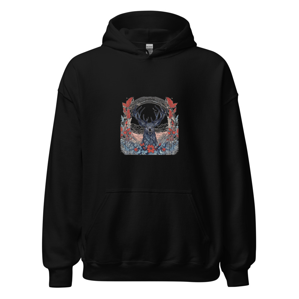 Black Hoodie with print art