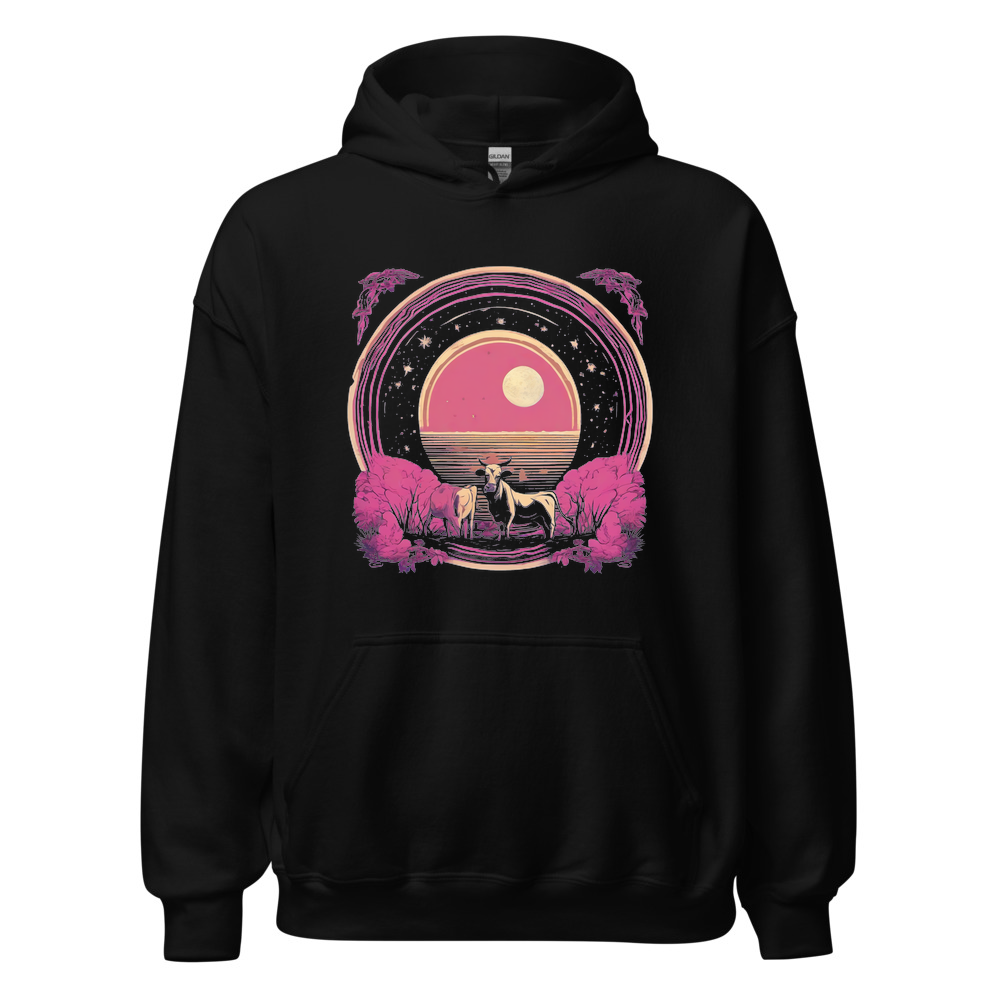 Black Hoodie with print art