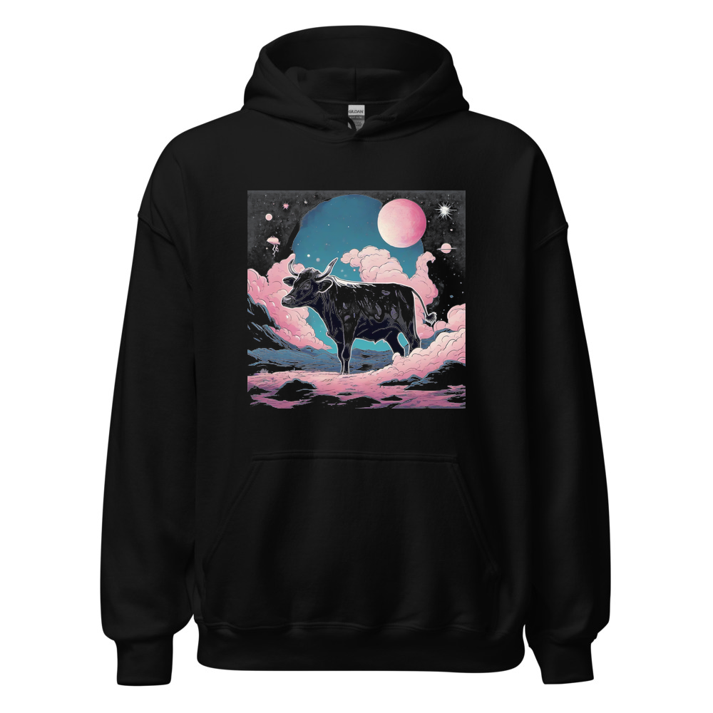 Black Hoodie with print art