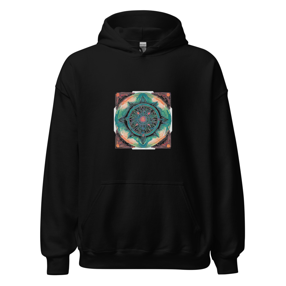 Black Hoodie with print art