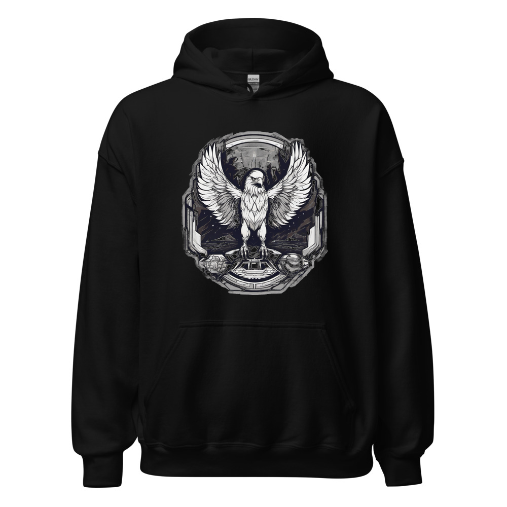 Black Hoodie with print art