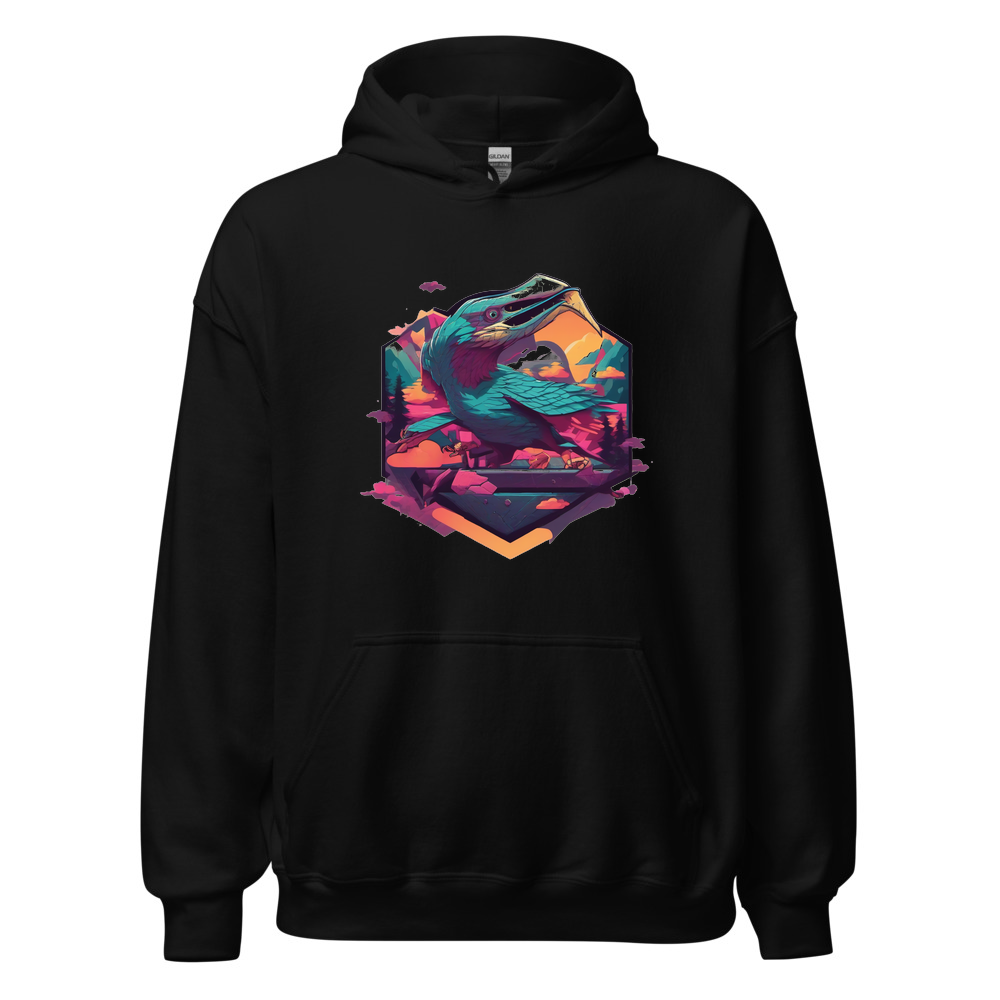 Black Hoodie with print art
