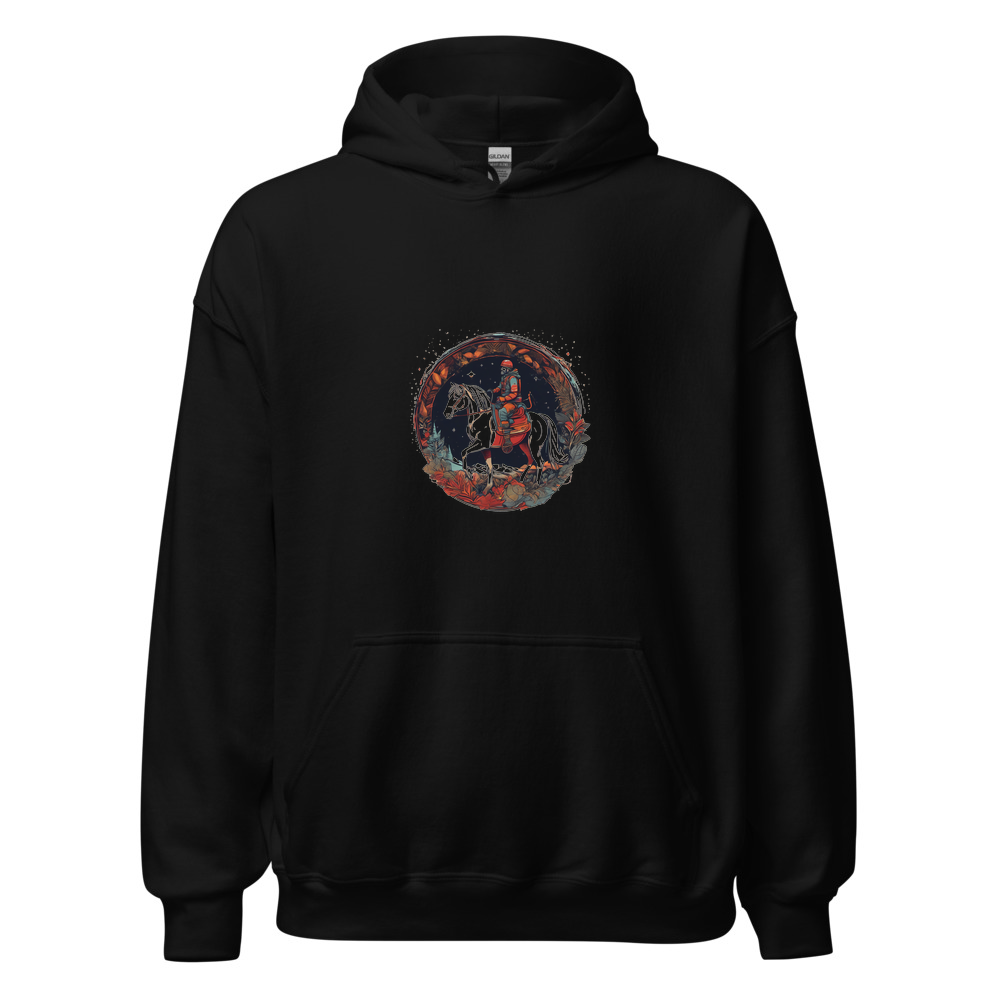 Black Hoodie with print art