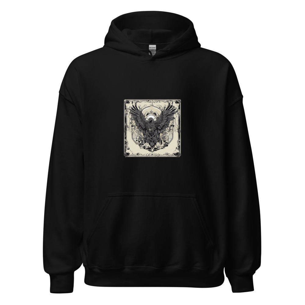 Black Hoodie with print art