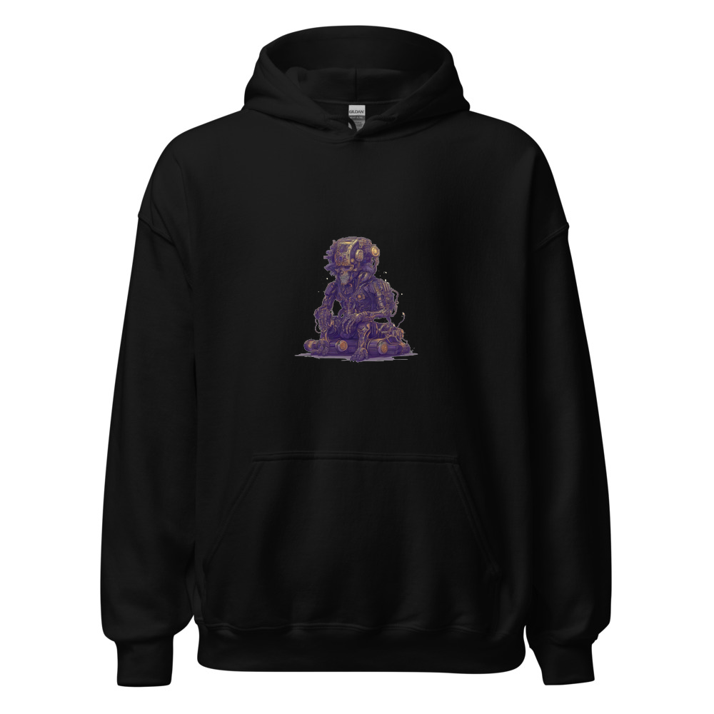 Black Hoodie with print art