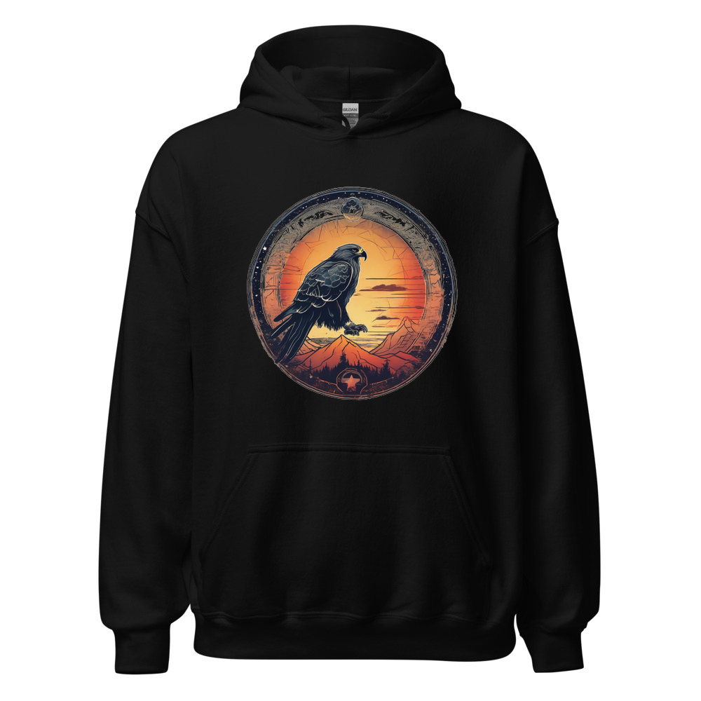 Black Hoodie with print art
