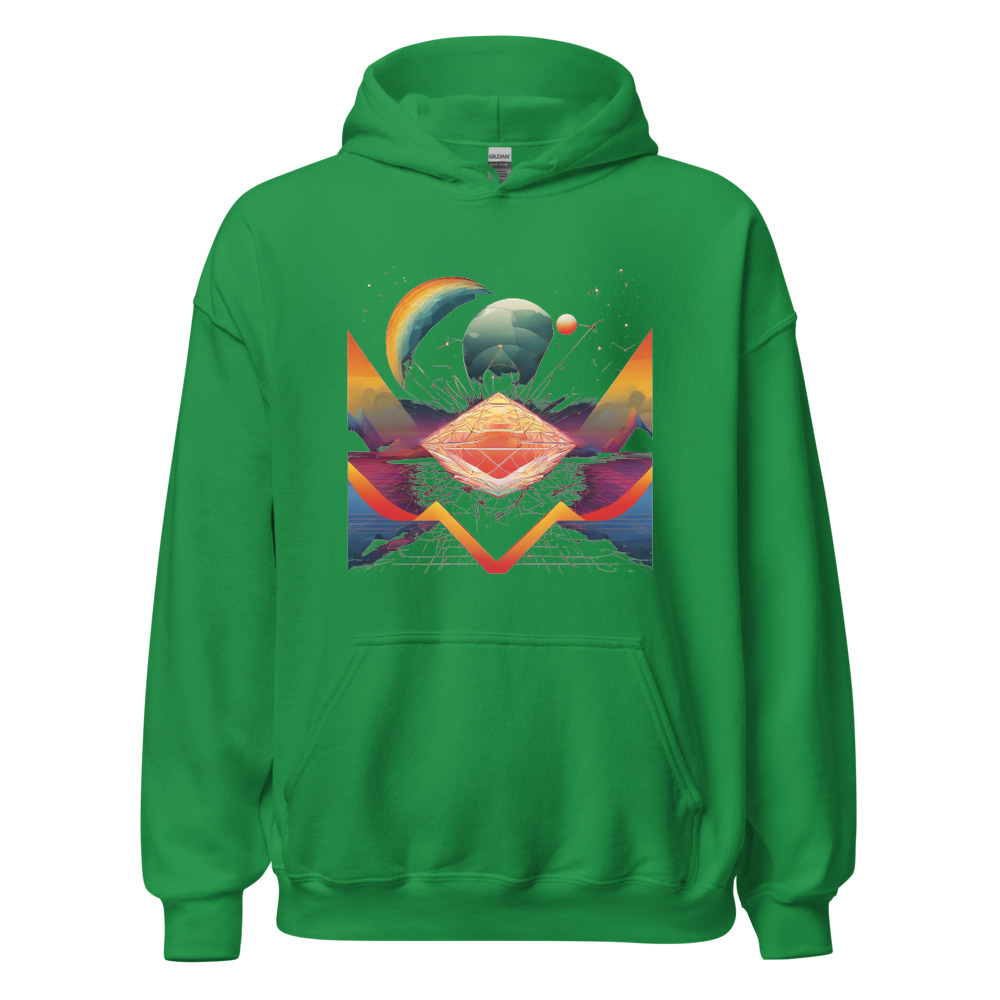 Irish Green Hoodie with print art