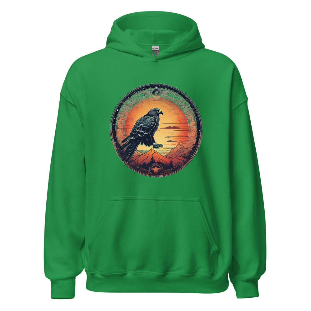 Irish Green Hoodie with print art