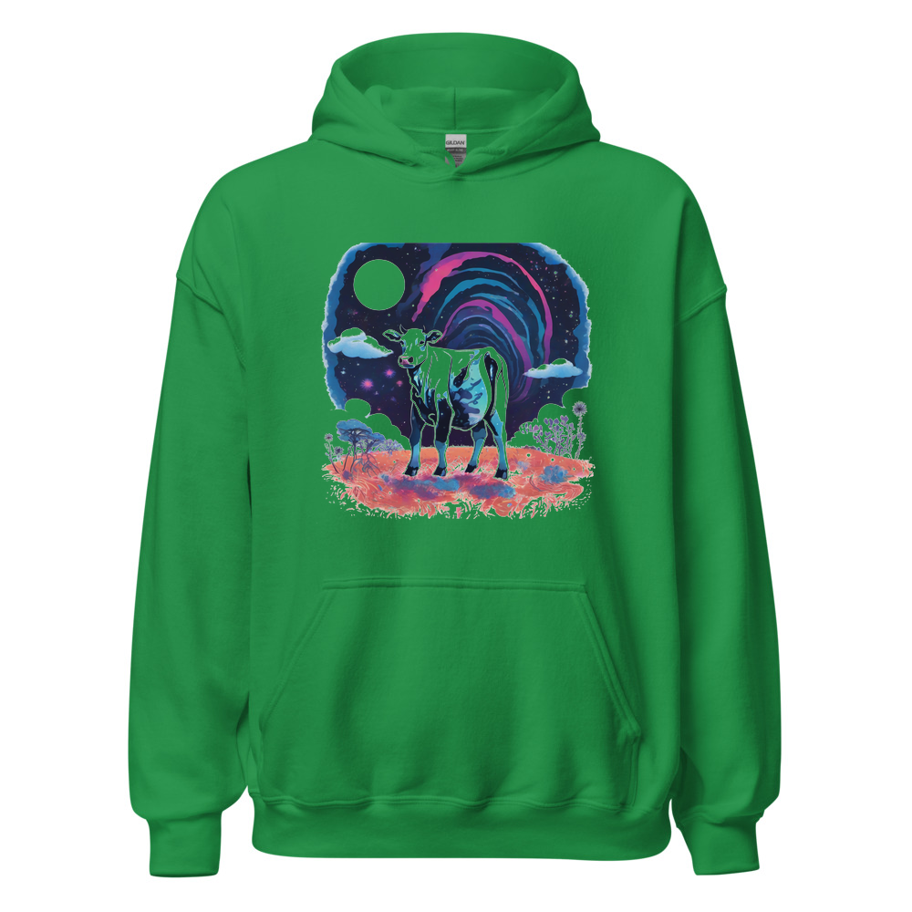 Irish Green Hoodie with print art