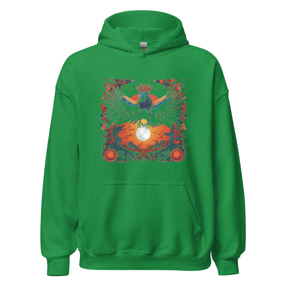 Irish Green Hoodie with print art