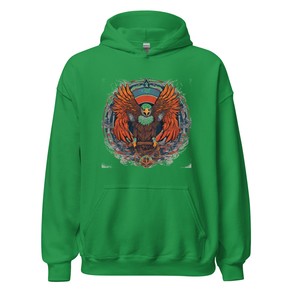 Irish Green Hoodie with print art