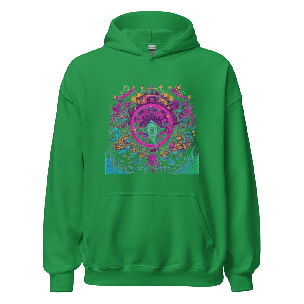 Irish Green Hoodie with print art