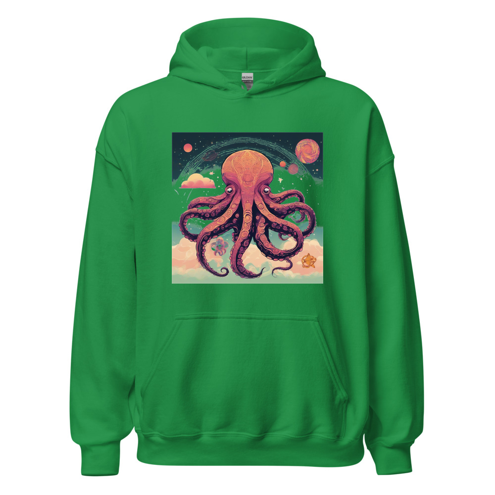 Irish Green Hoodie with print art