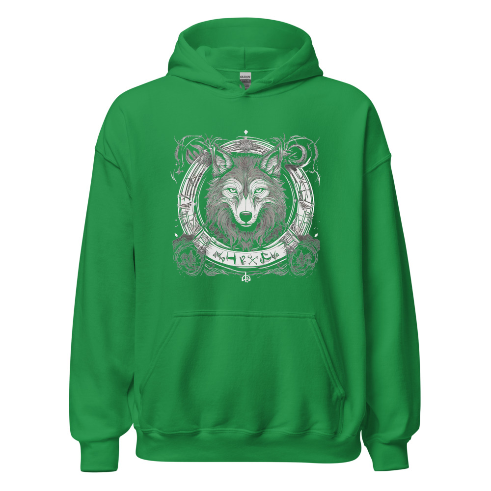 Irish Green Hoodie with print art