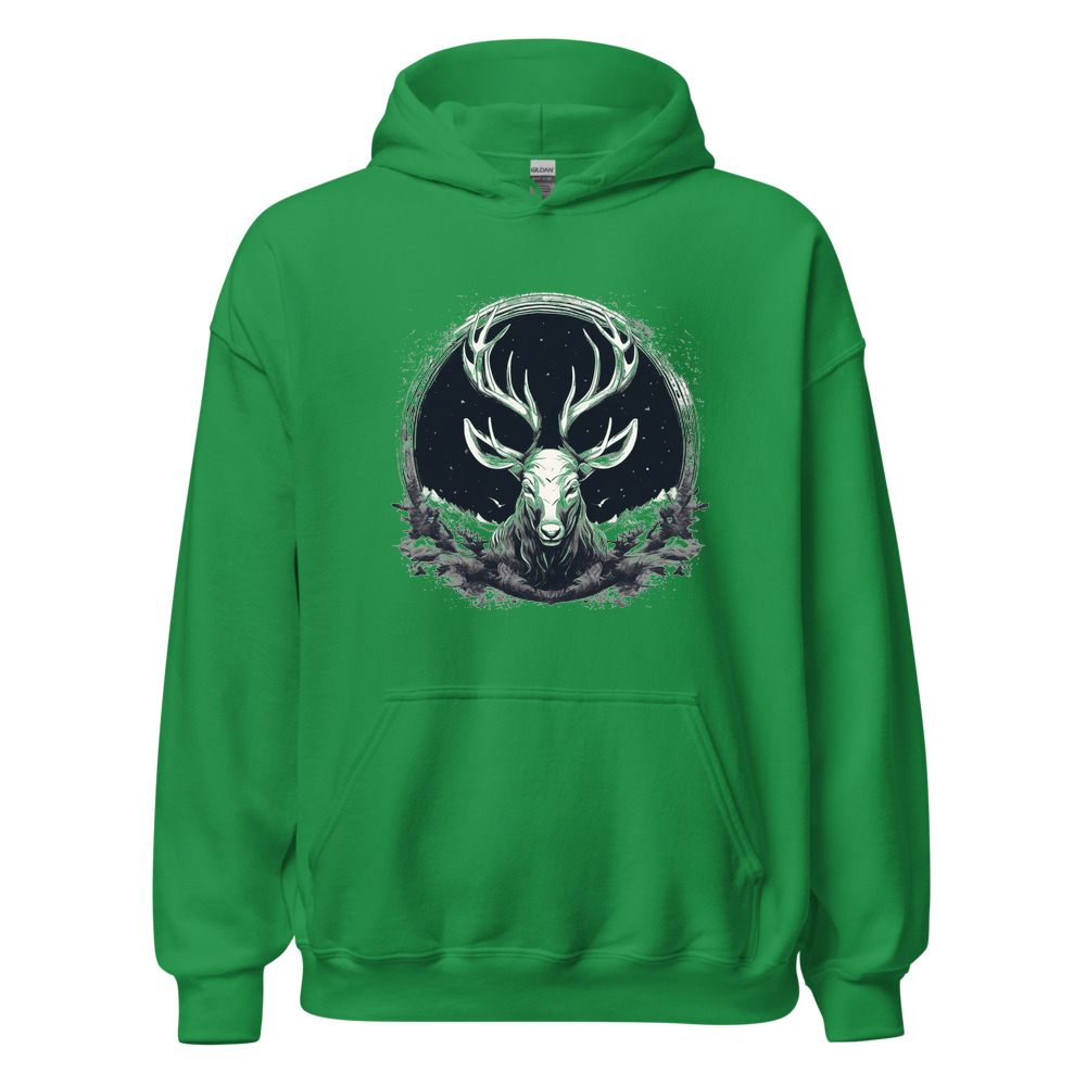 Irish Green Hoodie with print art