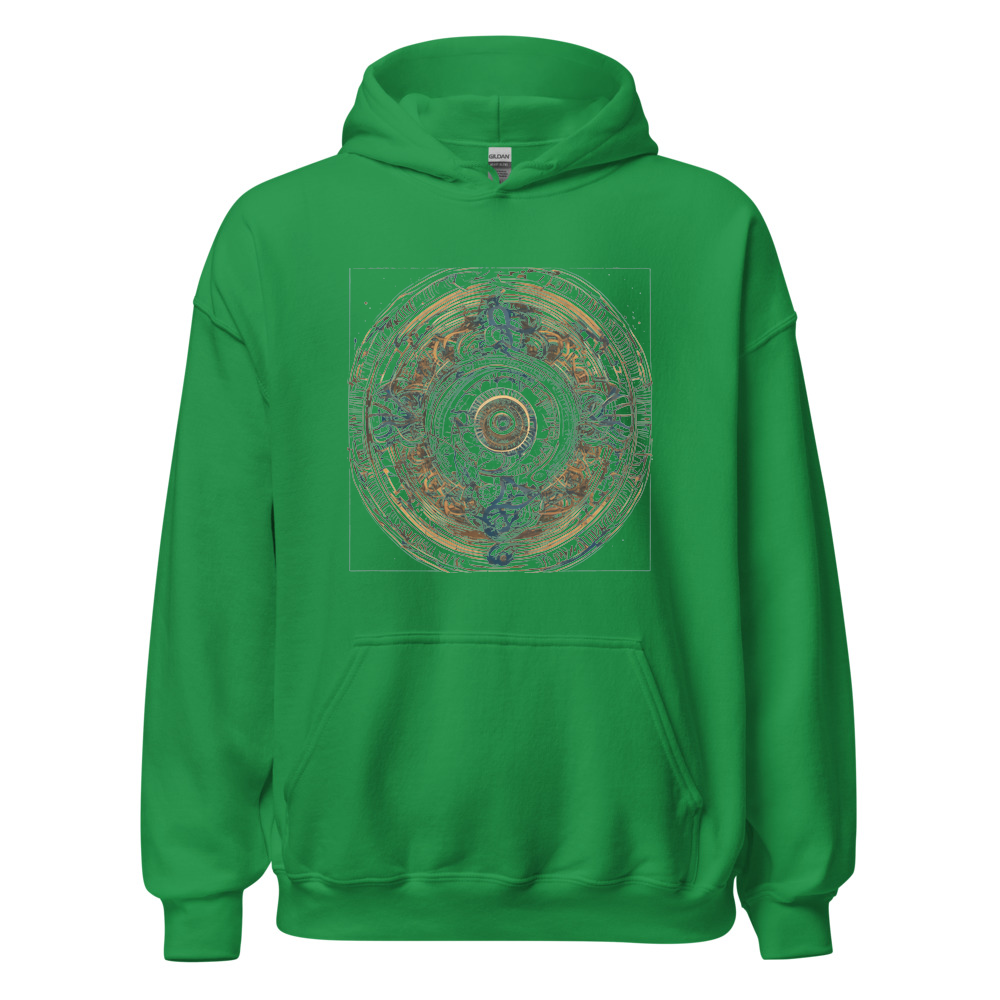 Irish Green Hoodie with print art