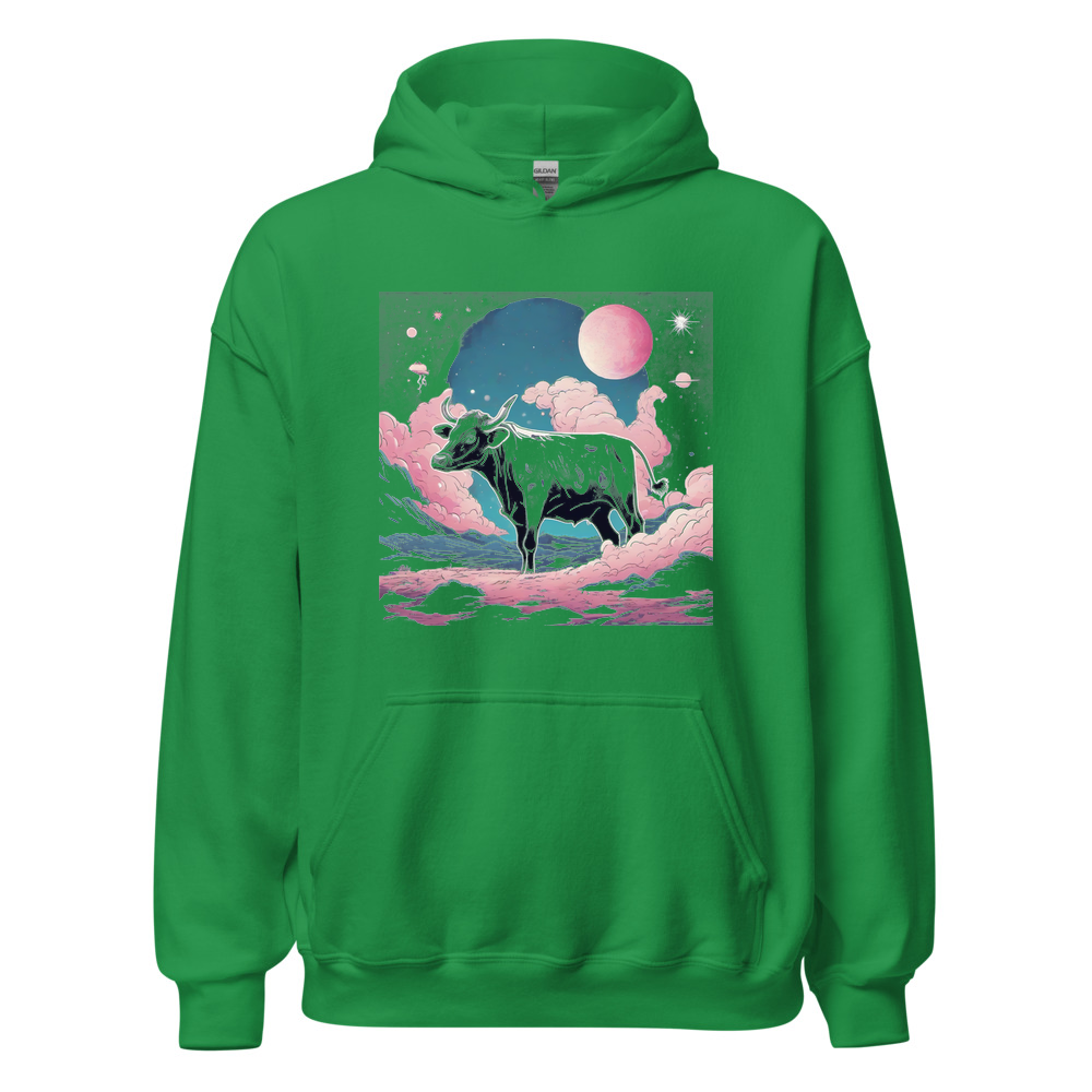 Irish Green Hoodie with print art