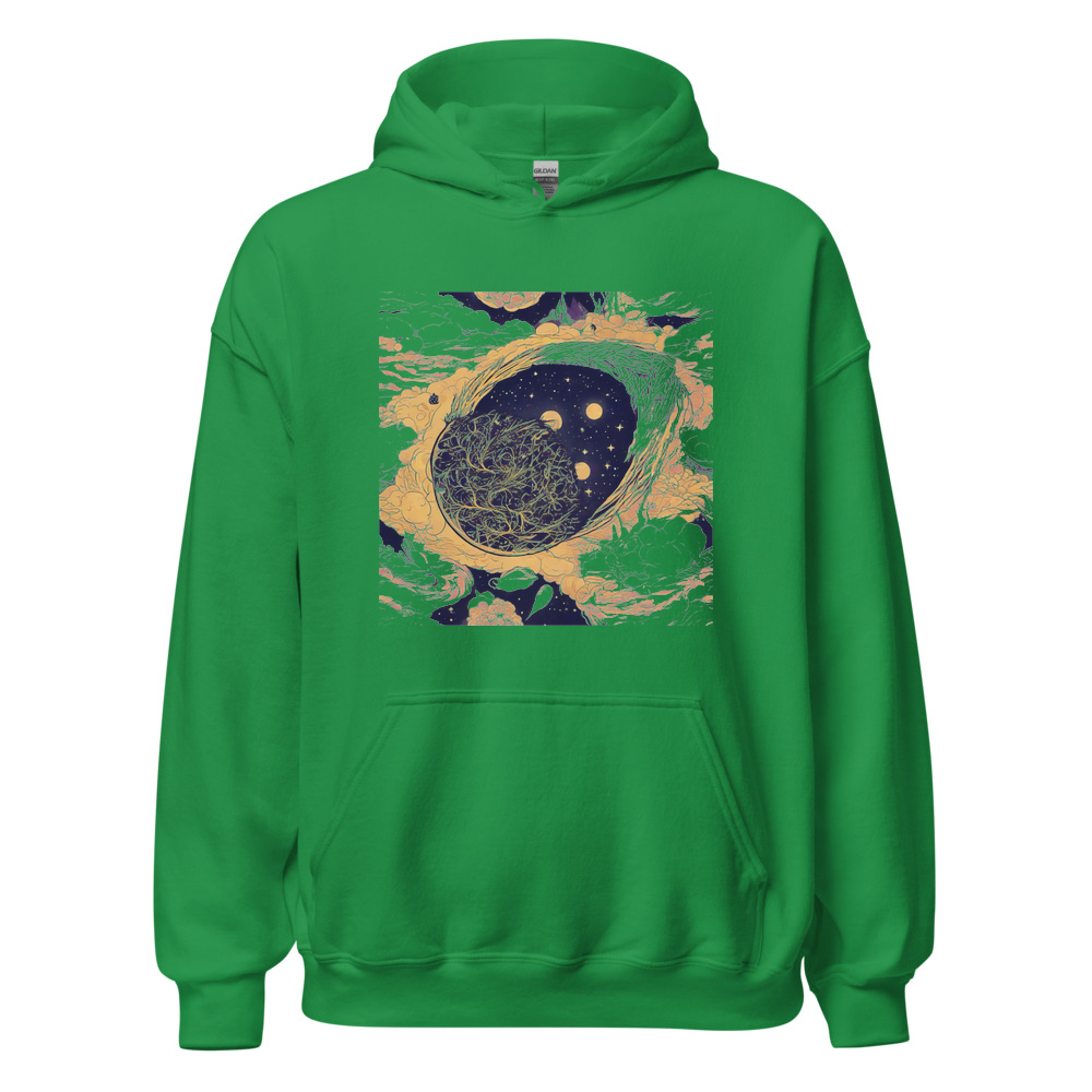 Irish Green Hoodie with print art