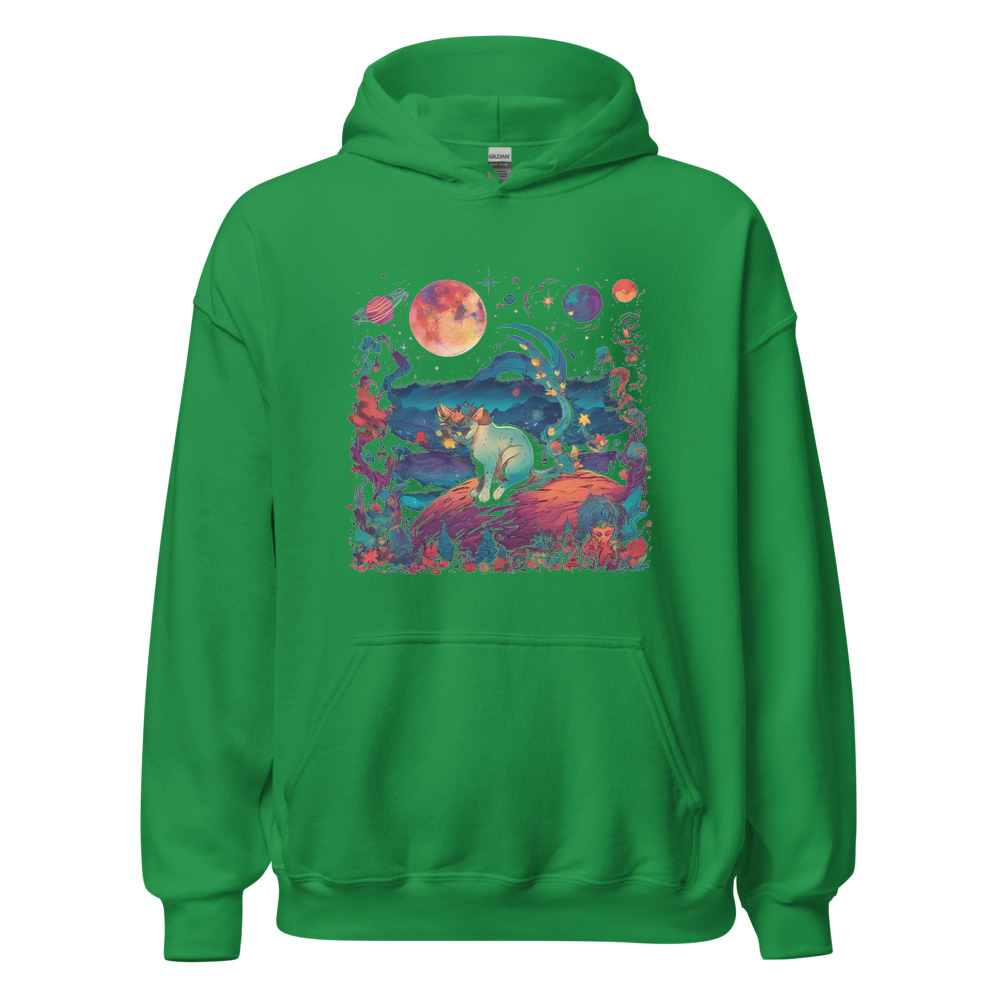 Irish Green Hoodie with print art